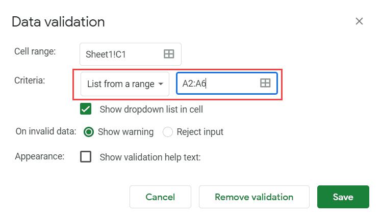 Cách tạo nhiều lựa chọn trong danh sách thả xuống trong Google Sheets